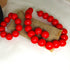 Big Red Beaded Jewelry Set