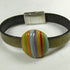 Leather Bracelet with Handmade Bead Accents