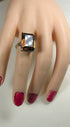 Emerald Cut Gemstone Smokey Quartz Sterling Silver Ring Size 7