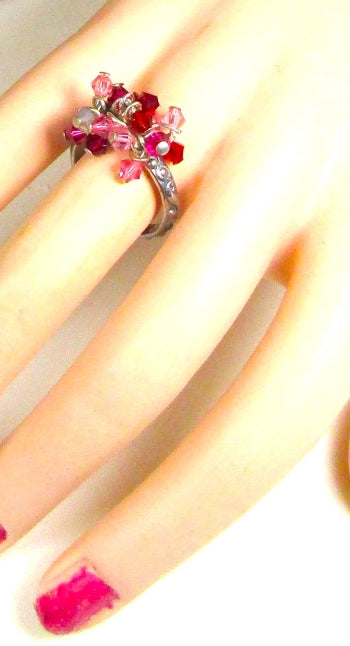 Pink Crystal Ring