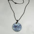 Aqua Fair Trade  Kazuri Pendant on Gun Metal Chain