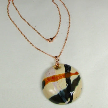 Cream Kazuri Fair Trade  Pendant Necklace