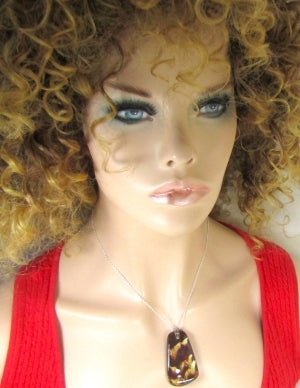 Fair Trade Bold Pendant Necklace Brown