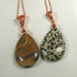 Gemstone Teardrop Pendant on rose gold chain