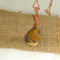 Gemstone Tear Drop Pendant On Rose Gold Chain