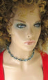 Aqua and Black Artisan Bead Necklace and Earrings