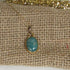 Amazonite Pendant Necklace Gold Chain