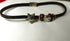 Brown Leather Unisex Necklace with Star Accent