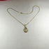 Jasper pendant on gold chain