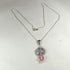 Handmake Pink Artisan Bead Pendant Necklace