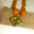 ellow Jade & Artisan Handmade Gemstone Bead Necklace 
