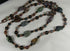 Extra Long Necklace in Copper Jasper and Smokey Quartz