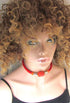 Kazuri Bead Red Braided Leather Choker Necklace