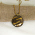 Large Pendant Necklace African Inspired Kazuri Pendant On Gold Chain 
