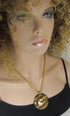 Large Pendant Necklace Fair Trade Kazuri Pendant On Gold Chain