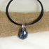 Gemstone Pietersite Pendant on Black Multi-strand Neck Wire -