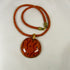 Handmade Rust & Brown Kazuri Pendant Necklace