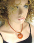 Handmade Rust & Brown Kazuri Pendant Necklace