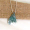 Wavelite Green Gemstone Pendant Necklace 