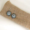 Drop Artisan Bead Grey White & Aqua Floral