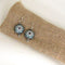 Drop Artisan Bead Grey White & Aqua Floral