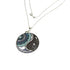 Grey, Aqua & White Artisan Bead Pendant Necklace