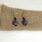 Handmade Purple & Black Artisan Earrings -