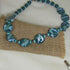 Teal and Aqua Fair Trade Handmade Kazuri Bead Necklace 