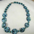 Teal and Aqua Fair Trade  Handmade Kazuri Bead Necklace