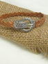 Brown Braided Leather Bracelet Buckle Clasp Unisex