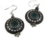 Black & White Artisan Bead Drop Earrings