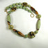 Kazuri  Necklace in Handmade Green and Gold Kazuri Beads
