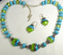 artisan bead necklace & earrings