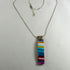 Multi-colored Handmade Pendant Necklace on Silver Chain