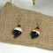 Kazuri Earrings in black & cream