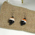 Kazuri Earrings in black & cream
