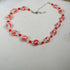 Red & White Necklace Artisan Beads & Crystals