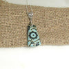 Aqua & Black Pendant Necklace