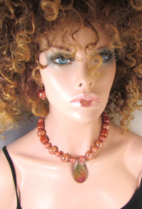 Fair Trade Pendant Necklace Melon