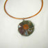 Copper Choker Handmade Rich Brown Raku Pendant