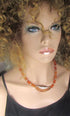 Unique Red  Bead Fire Agate and Carnelian Necklace