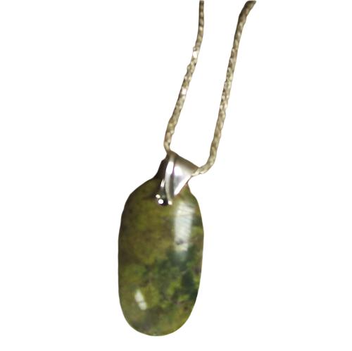 green gemstone pendant