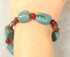 Turquoise Nugget and Red Bead Bracelet