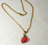 Child's Red Heart Crystal Pendant Necklace