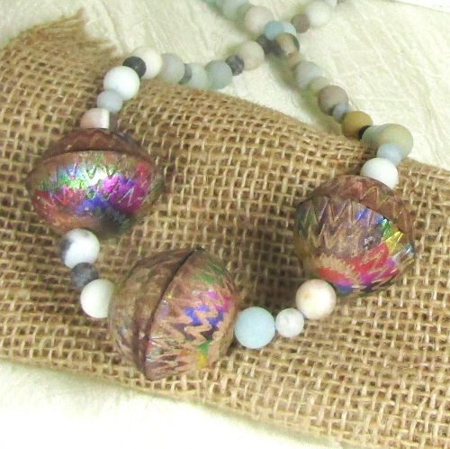handmade bead & gemstone Statement Necklace