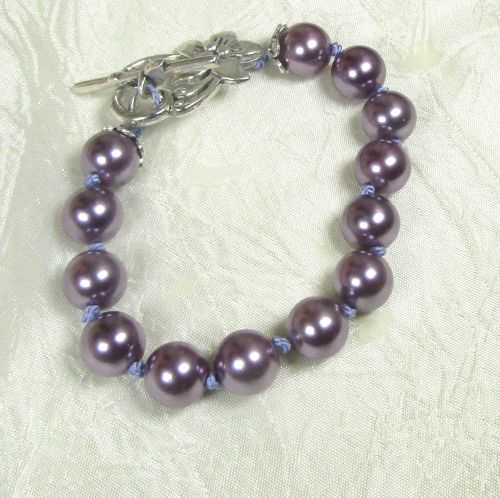 Violet Shell Pearl Bracelet