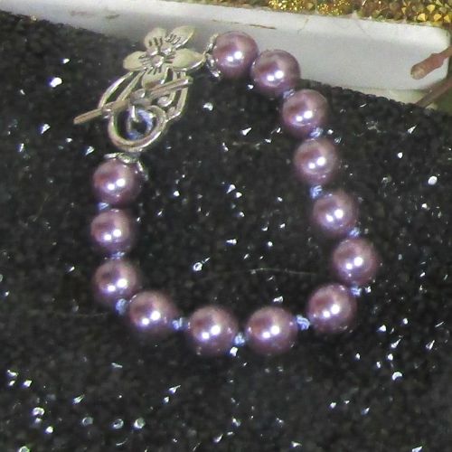 Violet Pearl Bracelet