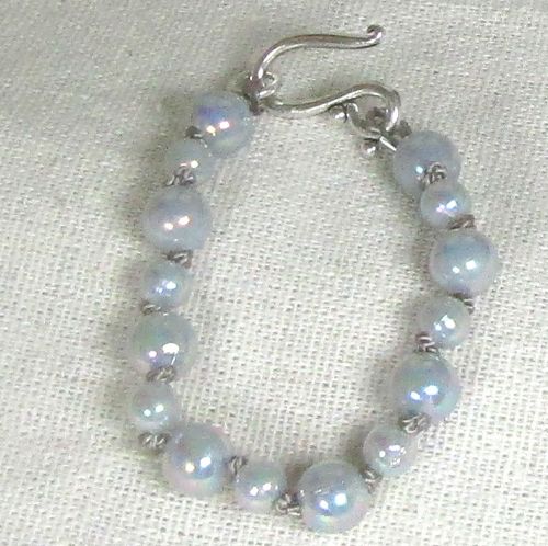 Child's  Pearl Bracelet Grey