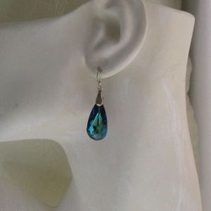 Blue Crystal Teardrop Earring