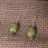 green gemstone drop earrings